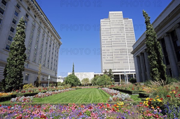 Church of Jesus Christ of Latter-day Saints, HLT, LDS Church Office Building, Temple Square, Salt Lake City, Utah, USA, North America