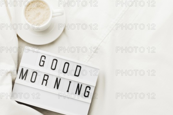 Coffee cup with good morning message. Resolution and high quality beautiful photo
