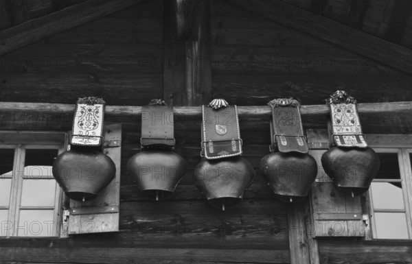 Big traditional cow bells in the Bernese Oberland