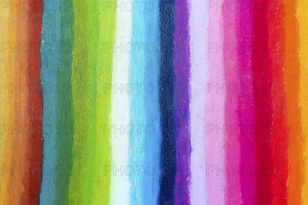 Rainbow colors are painted as stripes