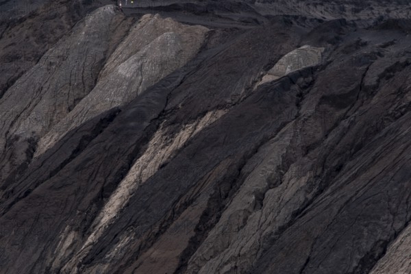 Overburden in the Welzow-Süd opencast lignite mine of Lausitz Energie Bergbau AG (LEAG) in Lower Lusatia, Welzow, Brandenburg, Germany, Europe