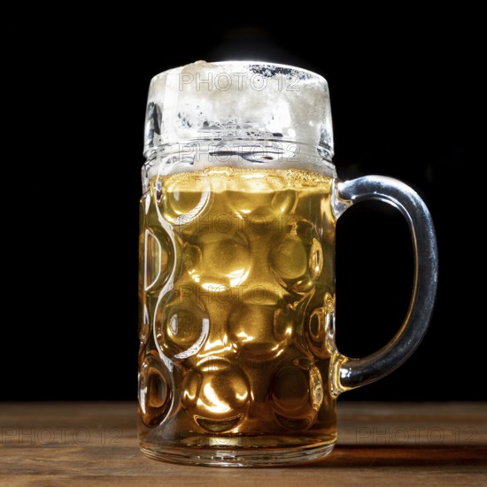 Close up mug beer table