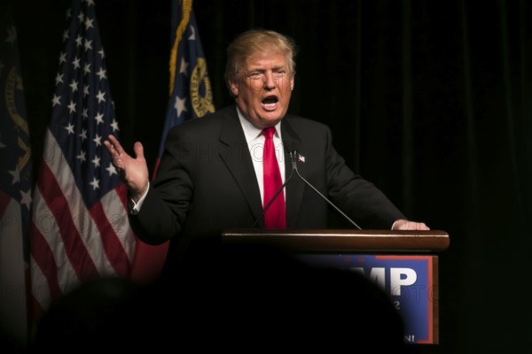 21 February 2016: Republican Presidential candidate Donald Trump speaks to several thousand supporters at a rally in Atlanta, Georgia, Asia