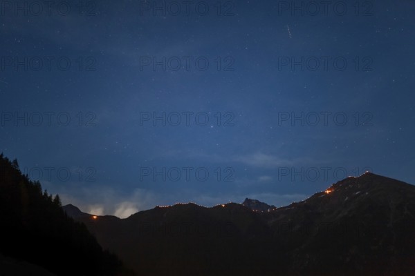Sacred Heart Fire in Tyrol, Ötztal, Tyrol, Austria, Europe
