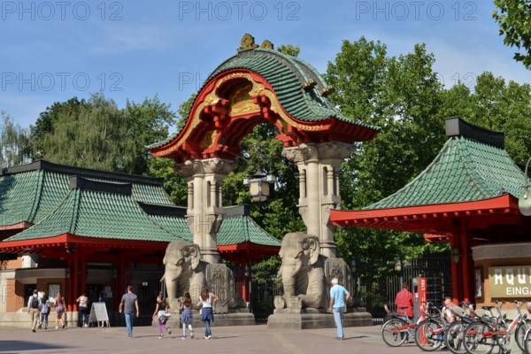 Elephant Gate, Zoological Garden, Budapester Straße, Tiergarten, Berlin, Germany, Elephant Gate, Europe