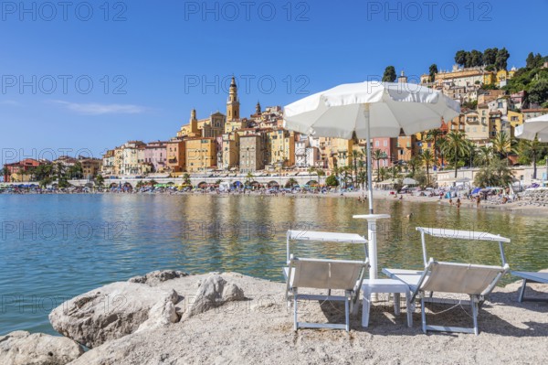 Menton, France - circa August 2021: view of the French Riviera, named the Coast Azur, located in the South of France