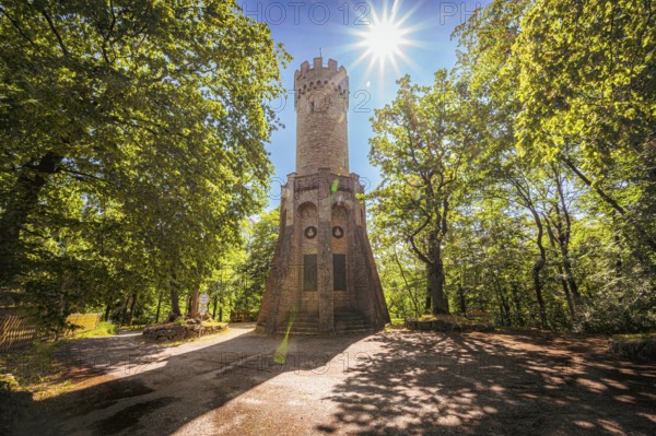 War Memorial Forstturm in Honour of the Fallen in the Franco-Prussian War at Jena Forest, Jena, Thuringia, Germany, Europe