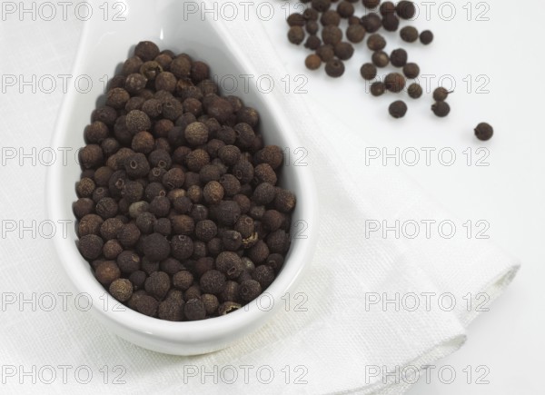 JAMAICA PEPPER AGAINST WHITE BACKGROUND