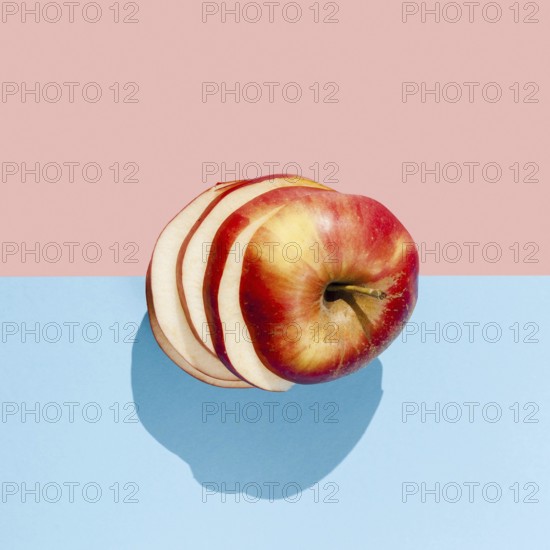 Flat lay tasty red apple. Resolution and high quality beautiful photo