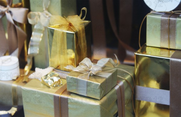 Presents for Christmas, Shop Window in Alsace, in the East of France