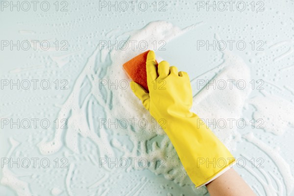 Hands cleaning window 2. Resolution and high quality beautiful photo
