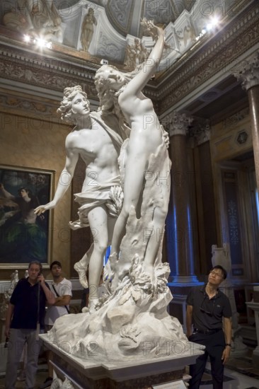 ROME, ITALY - AUGUST 24, 2018: Gian Lorenzo Bernini masterpiece, Apollo e Dafne, dated 1625