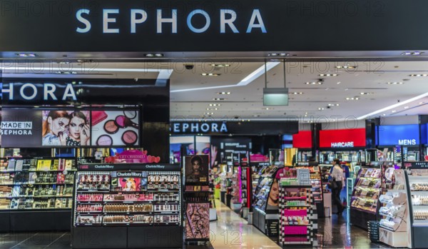 SINGAPORE - MAR 3, 2020: Sephora shop, a French multinational chain of personal care and beauty stores