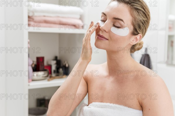 collagen eye mask moisturizing self care concept. Beautiful photo