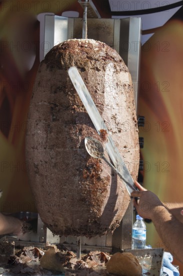 Traditional Turkish Doner Kebab on pole
