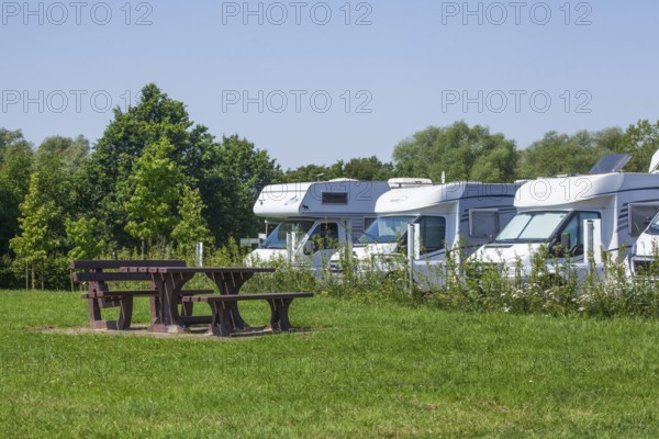 Motorhomes, Camper site, Parking, Camping (Hoya), Lower Saxony, Germany, Europe