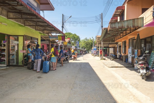 Many souvenir shops and stores for small business and tourism retail in the roads of the Ko Phayam village on the east side of the island