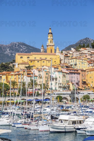 Menton, France - circa August 2021: view of the French Riviera, named the Coast Azur, located in the South of France