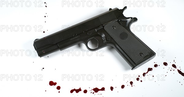 Pistol against Black background