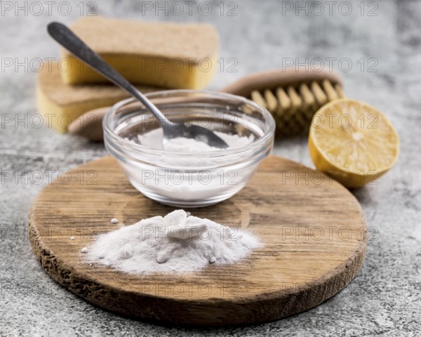 organic house cleaners with baking soda powder. High resolution photo