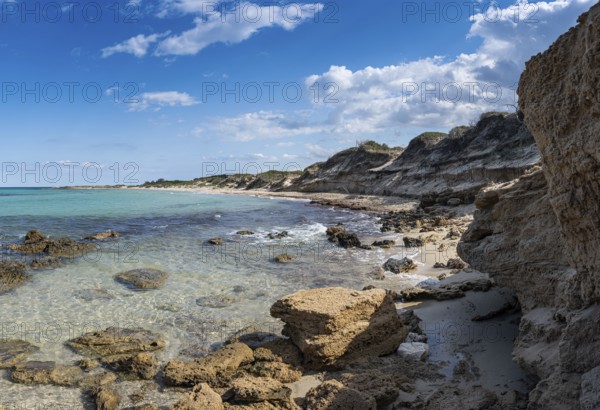 Beach hike to the Torre Guaceto in Apulia, Italy through the maritime nature reserve