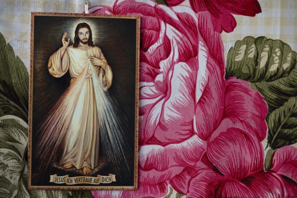 Portrait of JESUS, with the inscription JESUS I TRUST IN YOU