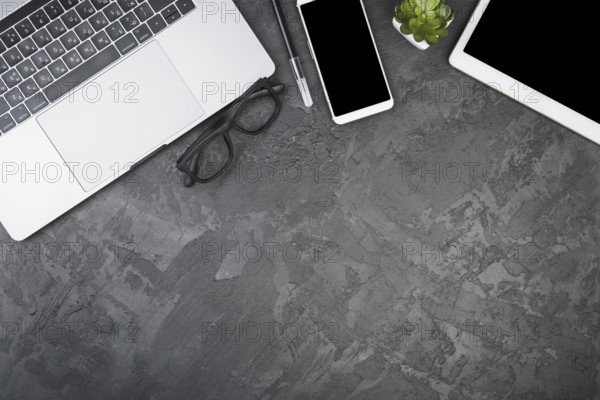 Top view copy space with devices. Resolution and high quality beautiful photo