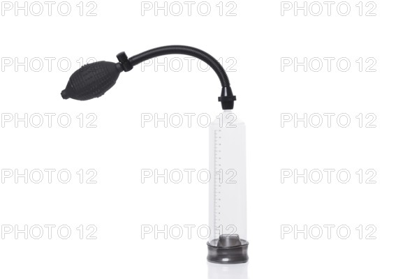 penis pump or vacuum erection device on white background