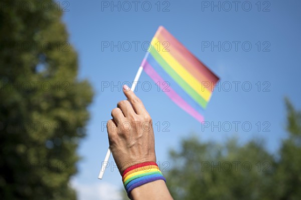 Close up lgbt flag. Beautiful photo