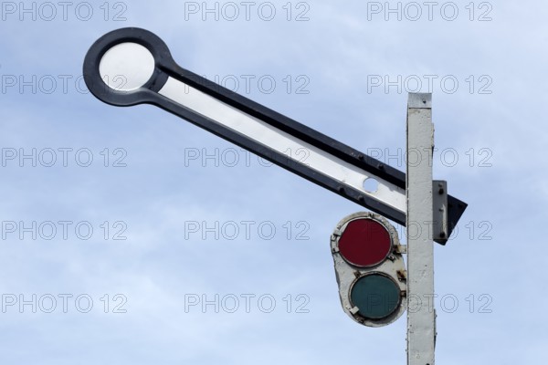 Railway signal mast, Germany, Europe