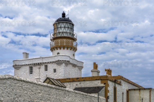 Fraserburgh, United Kingdom - 24 June, 2022: view of the historic Kinnaird Head Castle Lighthouse in northern Scotland