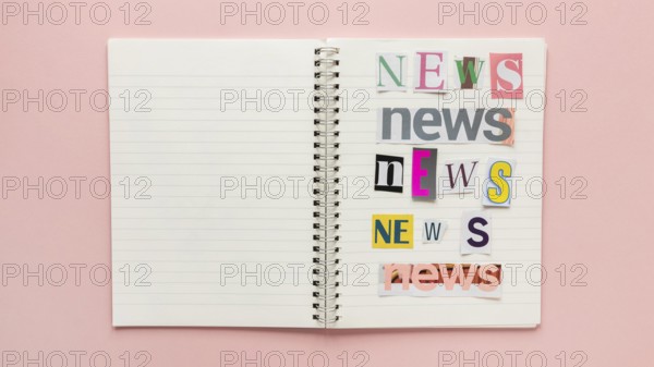 Notebook with fake news