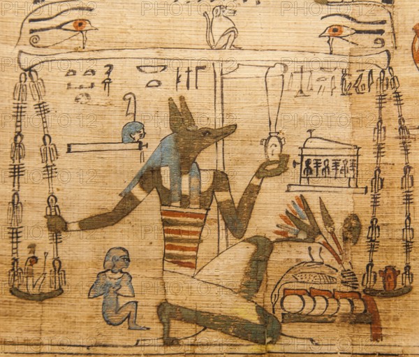 Detail of ancient Book of the Dead (1070 BC), Thebes - Egypt