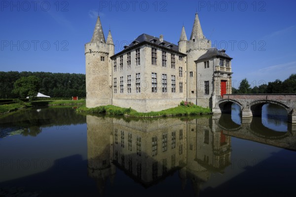 Laarne Castle, East Flanders, Belgium, Flanders, moated castle, Europe
