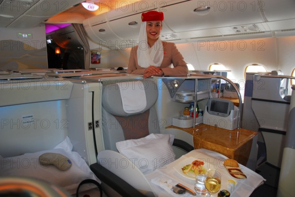 Aircraft, Purser, Stewardess, Emirates, Passenger aircraft, Airbus A380
