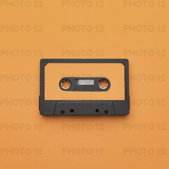 Vintage cassette tape orange background. Resolution and high quality beautiful photo