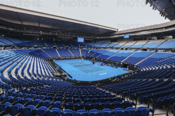 MELBOURNE, AUSTRALIA, JANUARY 15: Atmosphere ahead of the 2022 Australian Open at Melbourne Park on January 15, 2022 in Melbourne, Australia, Oceania