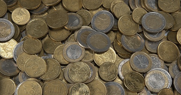 Euro Coins Falling