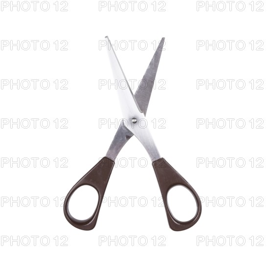 pair of paper scissors isolated on white
