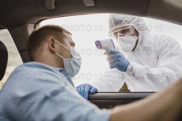 Close up drive coronavirus test