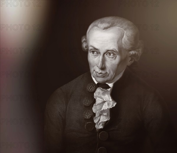 Immanuel Kant, 1724, 1804, German philosopher of the Enlightenment, digital edited according to Gottlieb Doebler