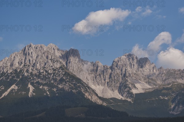 View of the Wilder Kaiser, Wilder Kaiser, Ellmau, Tyrol, Austria, Europe
