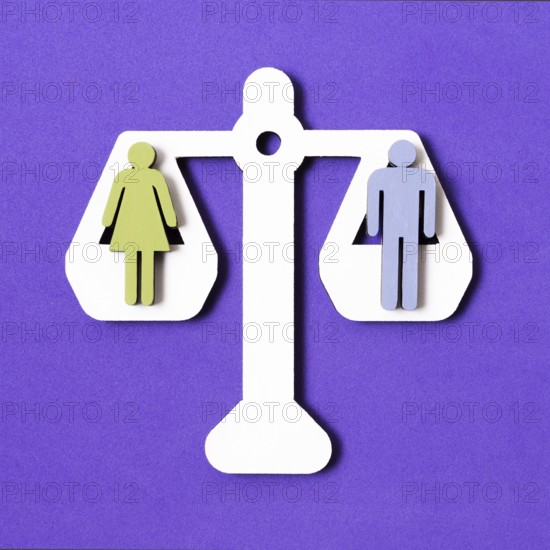 Equality man woman pair scales