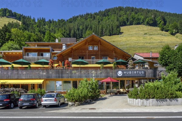 Hotel, Hubertus Mountain Refugio in Balderschwang in the Balderschwanger Valley, Allgäu, Bavaria, Germany, Europe