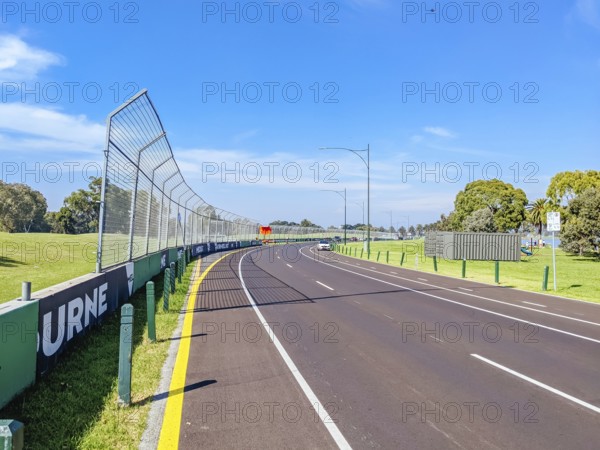 MELBOURNE, AUSTRALIA, MARCH 14 2022: Track build and preparations for the 2022 Formula 1 Australian Grand Prix to be held on April 7-10 2022