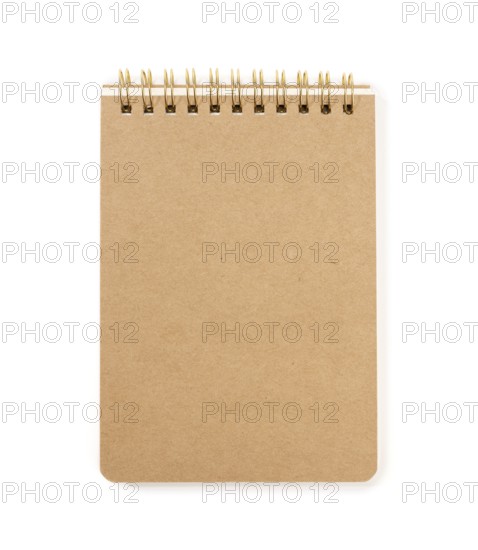 Spiral notepad Isolated on white background. Template mock up