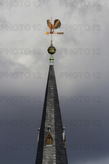 View of the church of Ulzigerode Harz lightning protection church tower