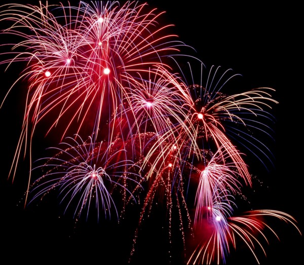 Fireworks in the night sky, night absorption, Fireworks in the night sky, night absorption
