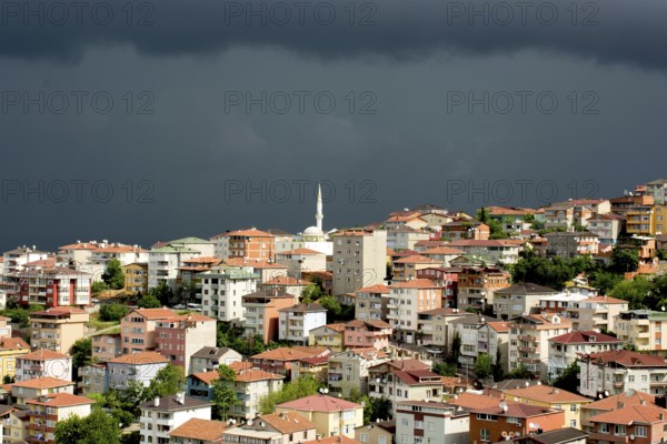 Lanscape of Istanbul on a cloudy and sunny day