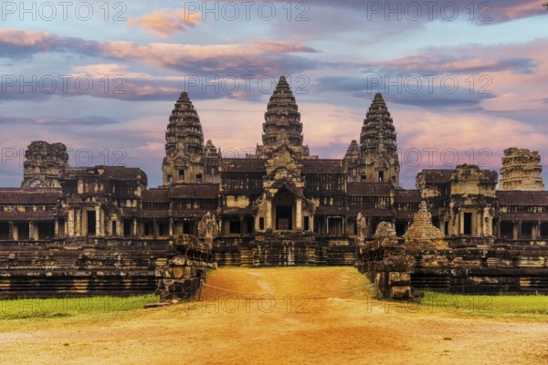 Angkor Wat seen from the East gate entrance
